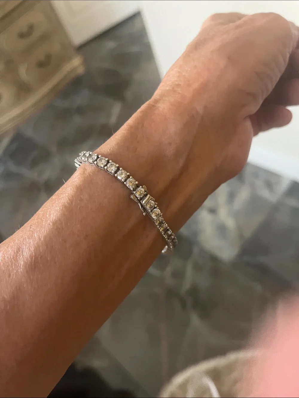 Swarovski Silver Crystal Tennis Bracelet